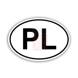 Naklejka "PL" 10 cm