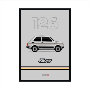 Obraz na ścianę Fiat 126p SILVER czworaczki