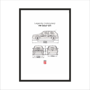 Obraz na ścianę Legendy Motoryzacji VW Golf 2