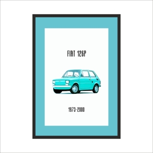 Obraz na ścianę  Fiat 126p Turkus 73-2000