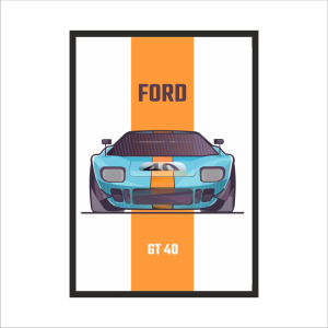 Obraz na ścianę FORD GT 40 orange limited