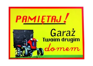 PCV tabliczka ozdobna Ursus C28 Garaż Twoim domem