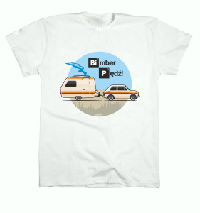 Koszulka T-shirt BIMBER PĘDŹ Fiat 126p i Niewiadów