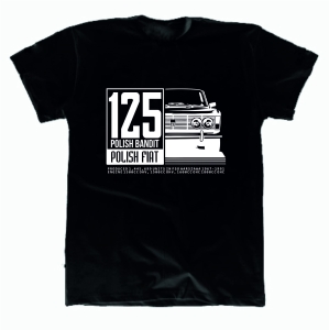 Koszulka t-shirt "Fiat 125p POLISH BANDIT" (czarna)