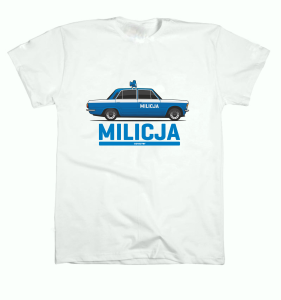 Koszulka T-shirt SŁUŻBY PRL Fiat 125p MILICJA