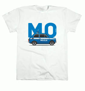 Koszulka T-shirt SŁUŻBY PRL Fiat 126p MO maluch MILICJA
