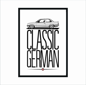 Obraz na ścianę BMW E30 CLASSIC GERMAN