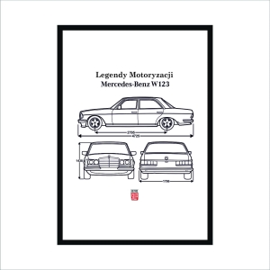 Obraz na ścianę Legendy Motoryzacji MERCEDES W123