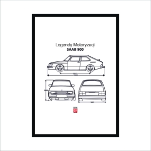 Obraz na ścianę Legendy Motoryzacji SAAB 900