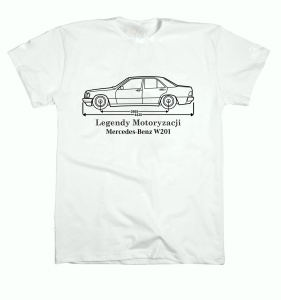 T-shirt koszulka MERCEDES W201 190e Legendy Motoryzacji
