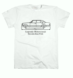 T-shirt koszulka MERCEDES W126  Legendy Motoryzacji