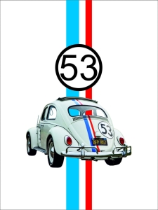 Plakat 30x40cm VOLKSWAGEN GARBUS HERBIE 53