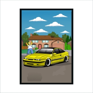 Obraz na ścianę Opel Calibra Simpsonowie