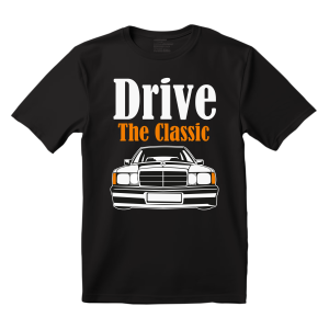 Koszulka t-shirt "DRIVE THE CLASSIC - MERCEDES-BENZ 190 W201" (czarna)