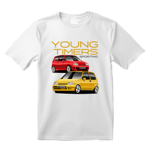 T-shirt koszulka Youngtimers Sporting Seicento Cinquecento white