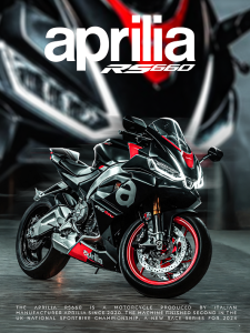 Plakat APRILIA RS660 motocykl format A3