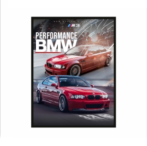 Obraz na ścianę BMW E46 PERFORMANCE M3 red
