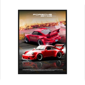 Obraz na ścianę PORSCHE RWB 911 964 red