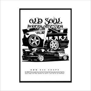 Obraz na ścianę BMW E36 Coupe Old Soul