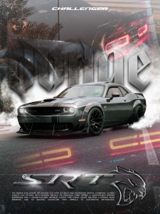 Plakat A3 DODGE CHALLENGER SRT AmCar