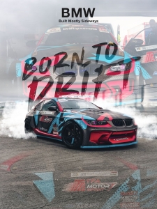 Plakat A3 BORN TO DRIFT BMW E92