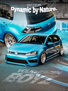 Plakat A3 VW VOLKSWAGEN GOLF MK4 BLUE