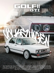 Plakat A3 VW VOLKSWAGEN GOLF MK2 GTi