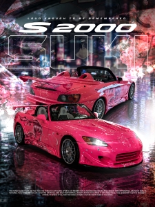 Plakat A3 Honda S2000 Fast & Furios SUKI Japan