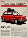 Plakat A3 FIAT 126P MALUCH Auta dla Ludu