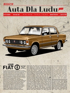 Plakat A3 FIAT 125P duży fiat Auta dla Ludu