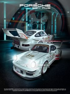 Plakat A3 PORSCHE RWB 911 964 I-nature White