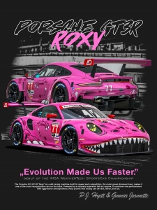 Plakat A3 PORSCHE ROXY 992 GT3 R pink