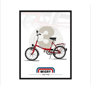 Obraz na ścianę WIGRY 3 rower Wigry3 PRL