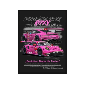 Obraz na ścianę PORSCHE ROXY 992 GT3 R pink
