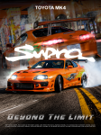 Plakat A3 TOYOTA SUPRA MK4 Fast & Furios Brian Japan