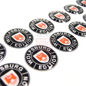 Naklejka żelowa "WOLFSBURG EDITION" 35 mm