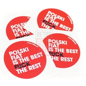 Naklejka "Polski FIAT is the best" 8 cm